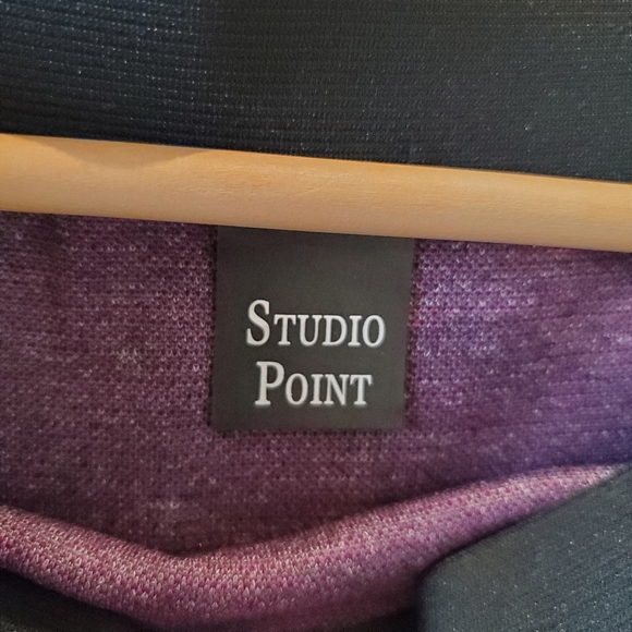 Studio Point Purple Tweed Stretchy Pencil Skirt (Large) - Picture 2 of 3